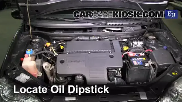 2003 Fiat Punto EX 1.3L 4 Cyl. Turbo Diesel Aceite Controlar nivel de aceite